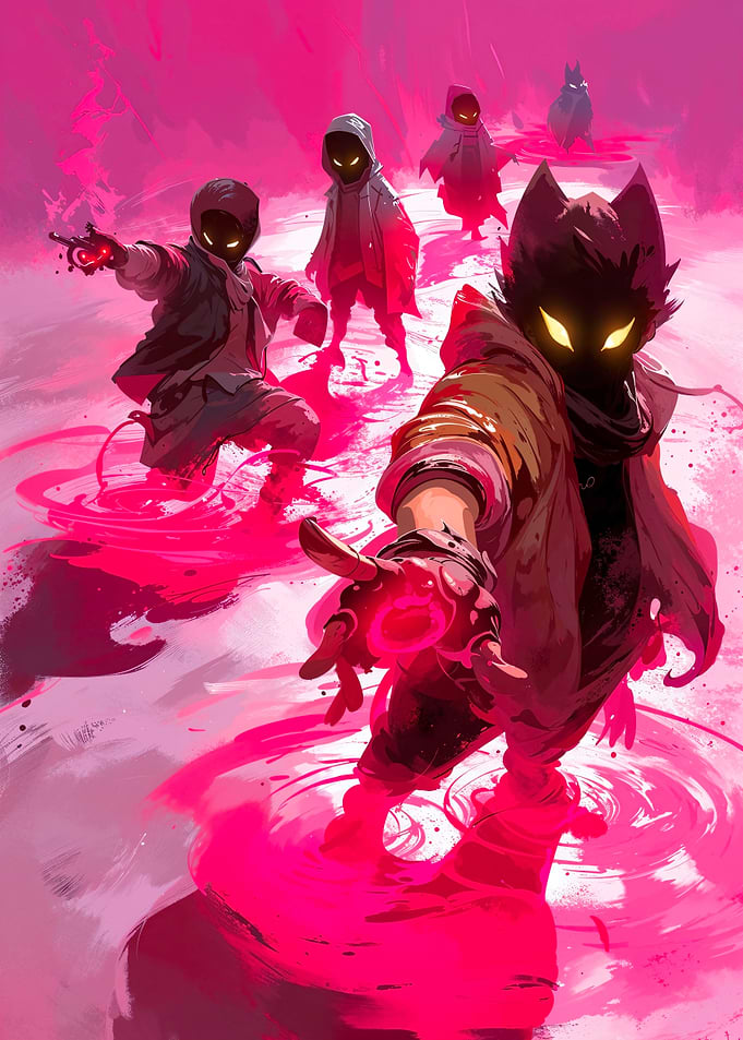 Fantasy Characters in Pink