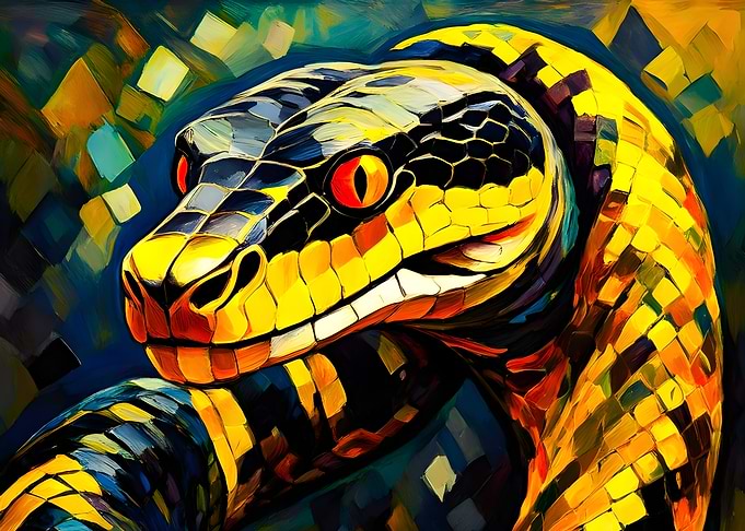Fantasy Snake Print