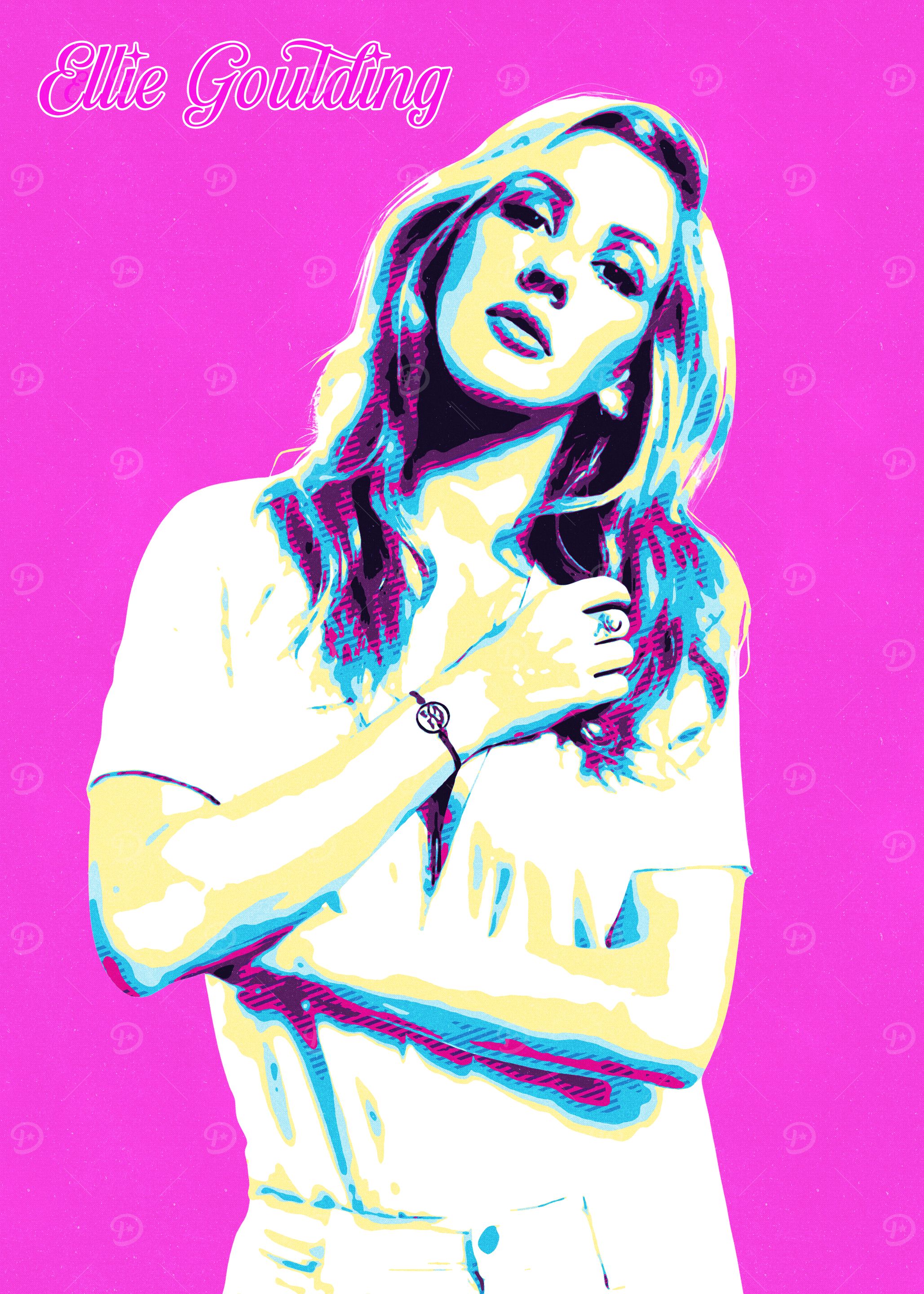 Ellie Goulding Pop Art Portrait
