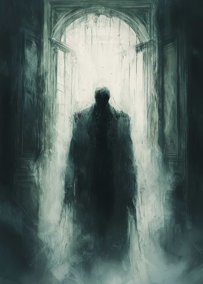 Mysterious Figure in Doorway
