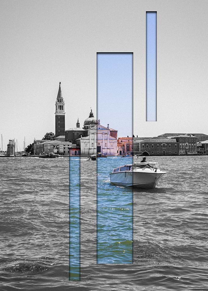 Venice Skyline with Boat