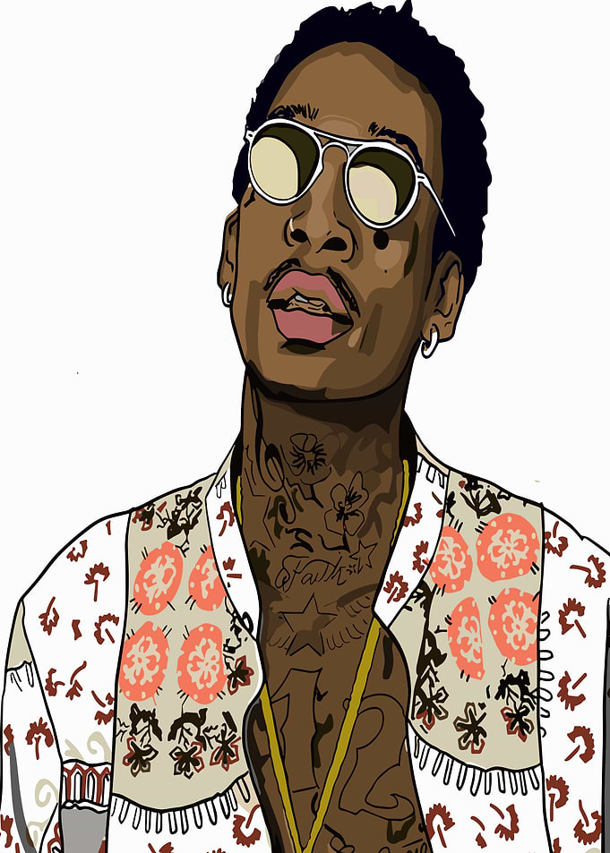 Wiz Khalifa Cartoon Portrait