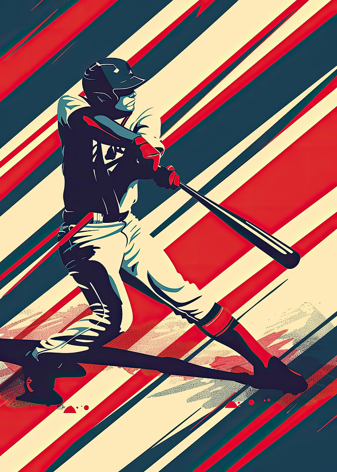 Retro Baseball Swing