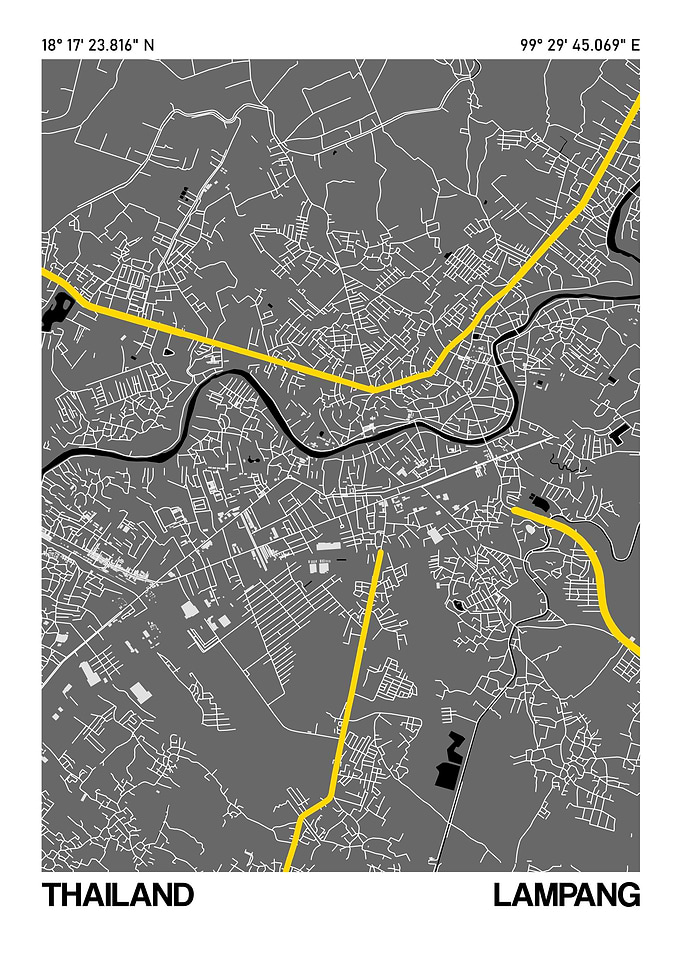 Lampang City Street Map