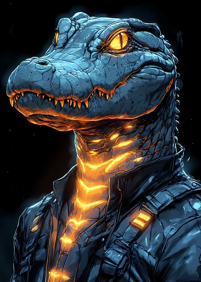 Alligator Anthropomorphic Art Animal