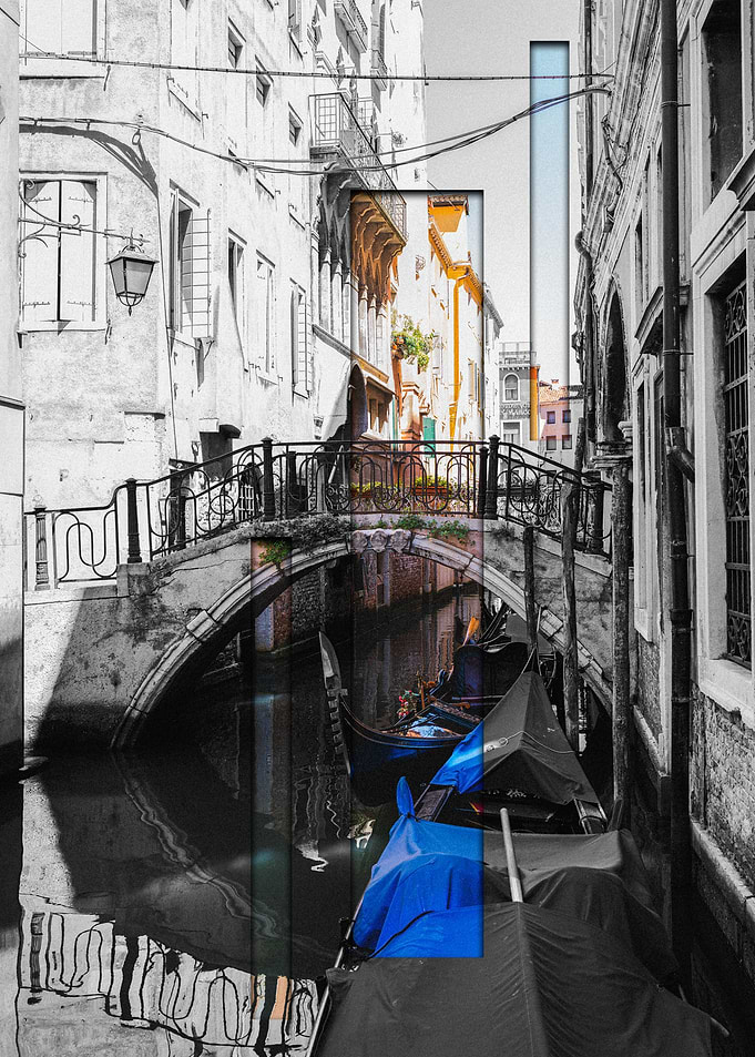 Venice Canal with Gondolas
