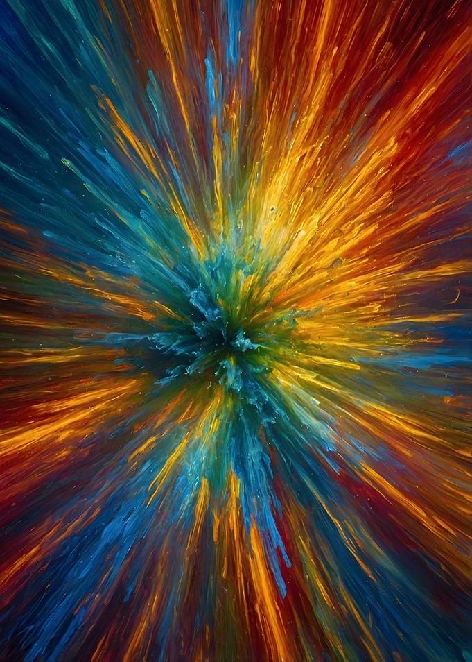 Abstract Explosion of Color