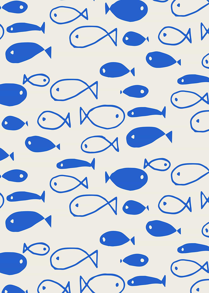 Blue Sardines Pattern