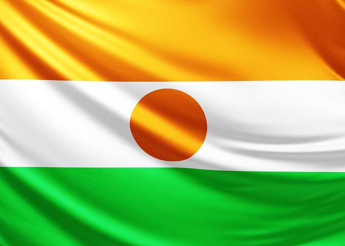 Nigerian Flag, realistic flag of niger