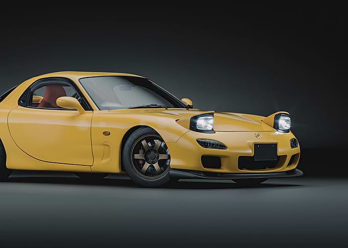 Yellow Mazda RX-7