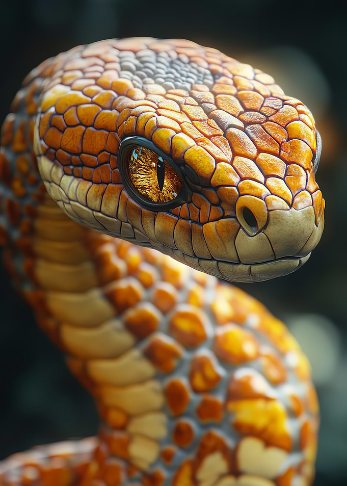 Close-up Snake Portrait