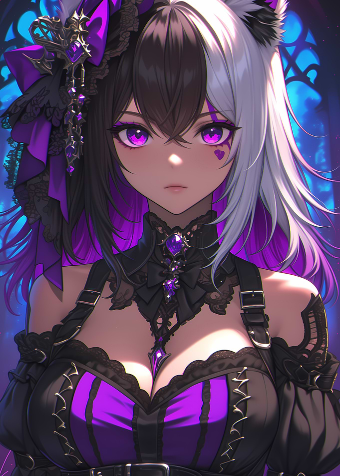 Purple-Haired Anime Girl
