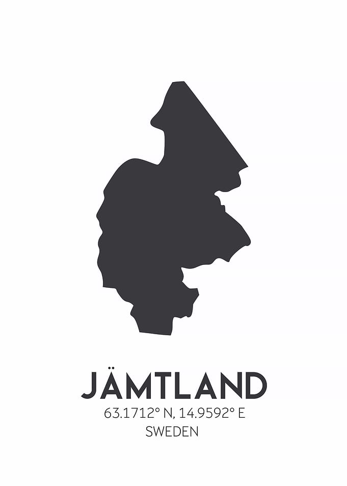 Jamtland, Sweden Map