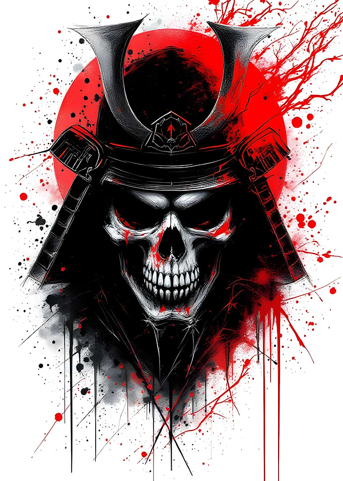Samurai Skull Art