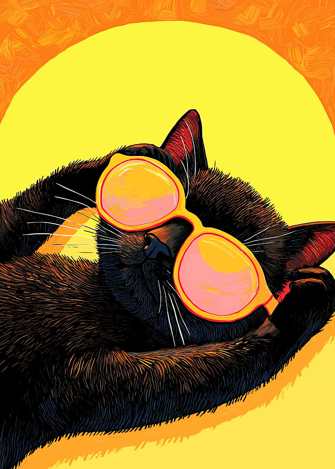 Cool Cat in Sunglasses
