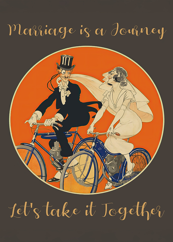 Marriage Journey Vintage Poster