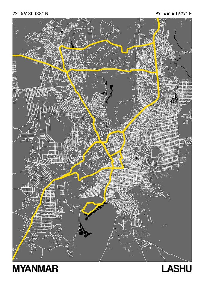 Lashu City Street Map