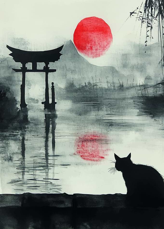 Black Cat Red Sun