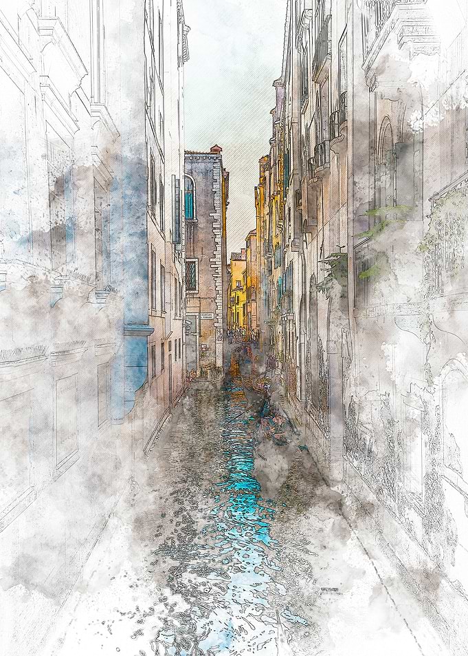 Venice Canal Sketch