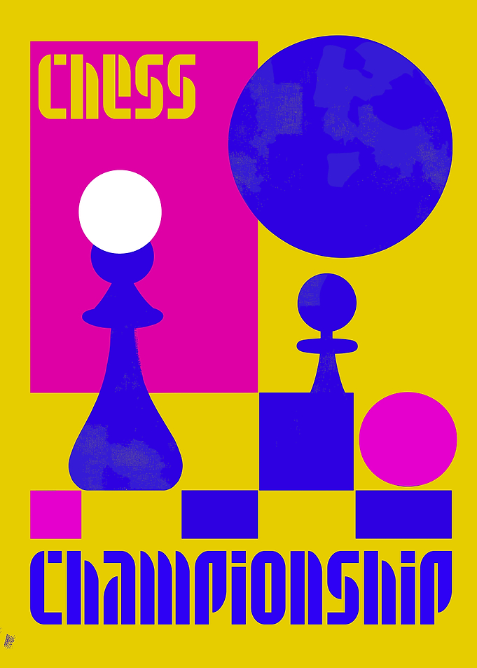 Retro Chess Championship Poster