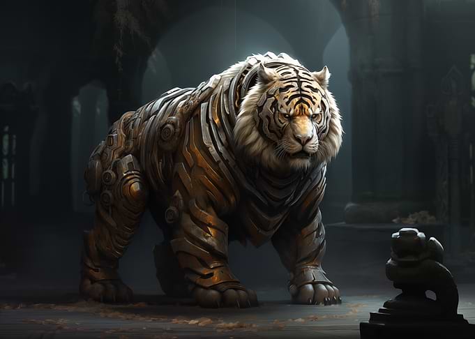 Cybernetic White Tiger