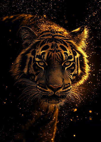 Golden Tiger Portrait