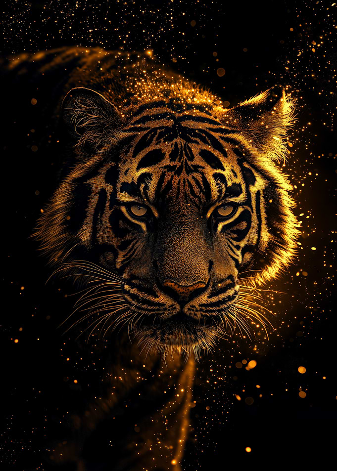 Golden Tiger Portrait