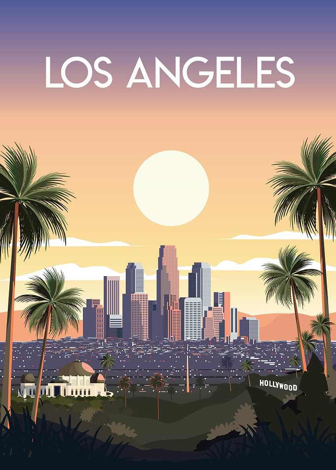 Los Angeles Skyline poster