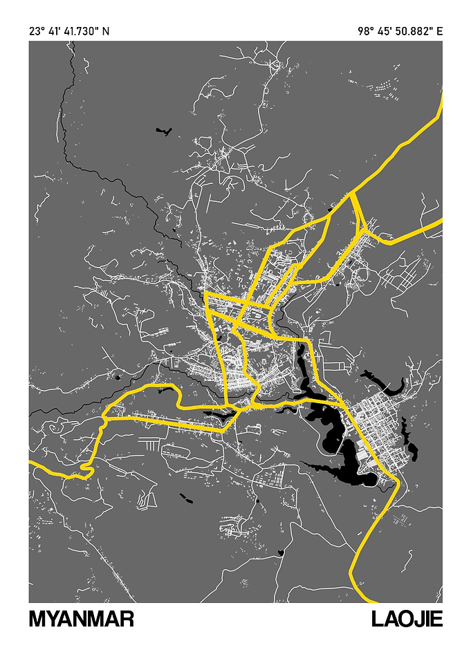Lao Jie City Street Map