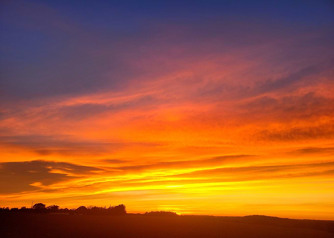 Fiery Sunset Sky