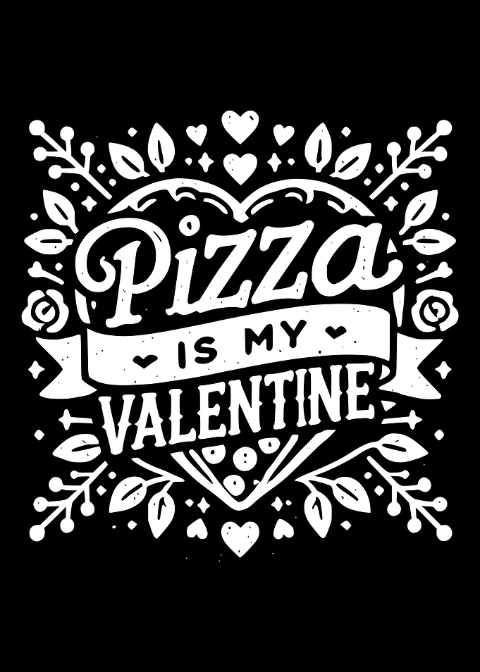 Pizza Valentine's Day Design