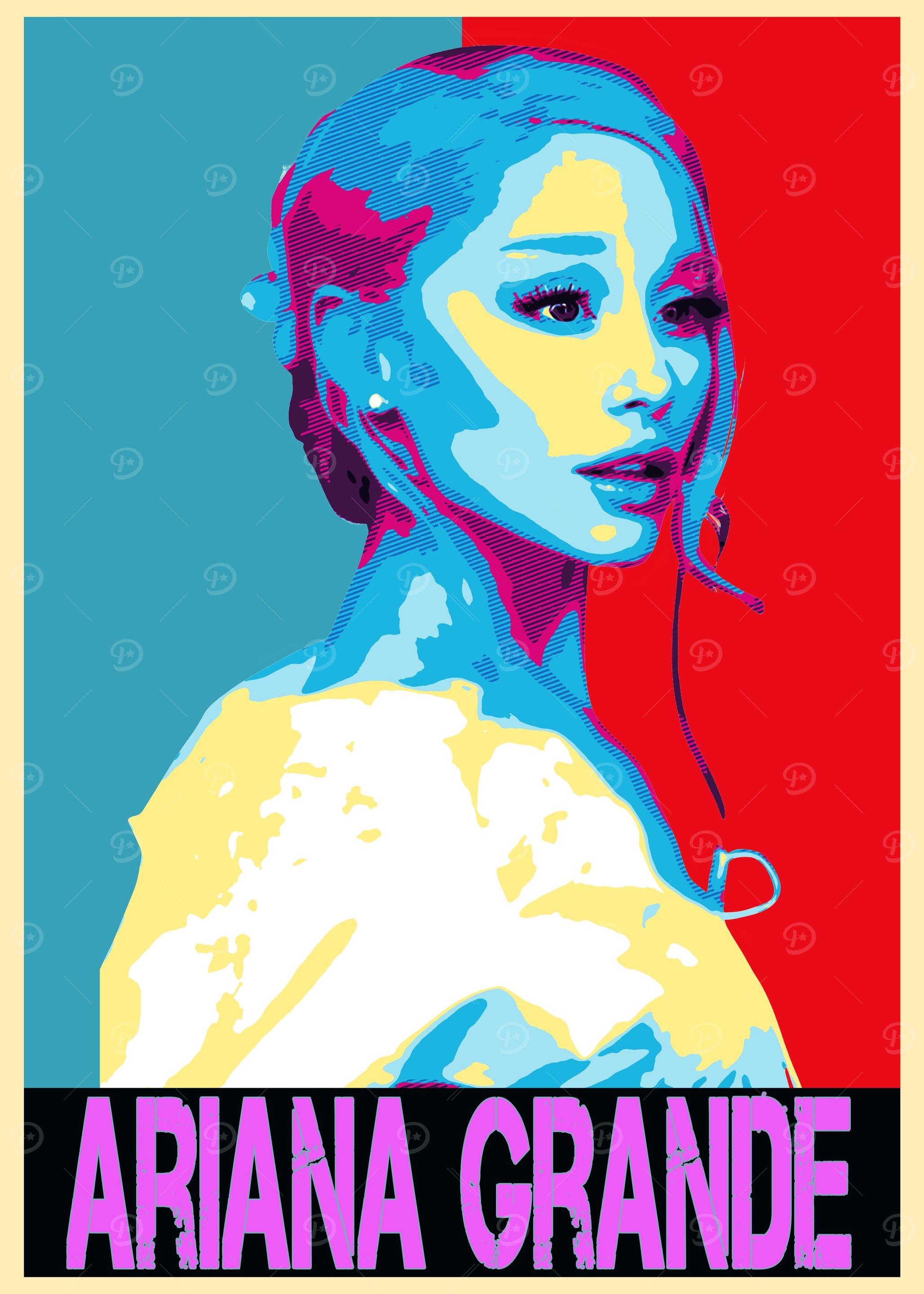 Ariana Grande Pop Art Poster