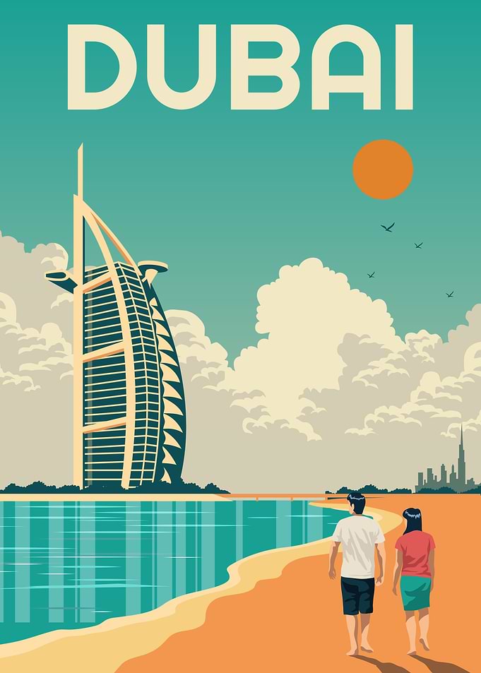 Dubai Travel Poster