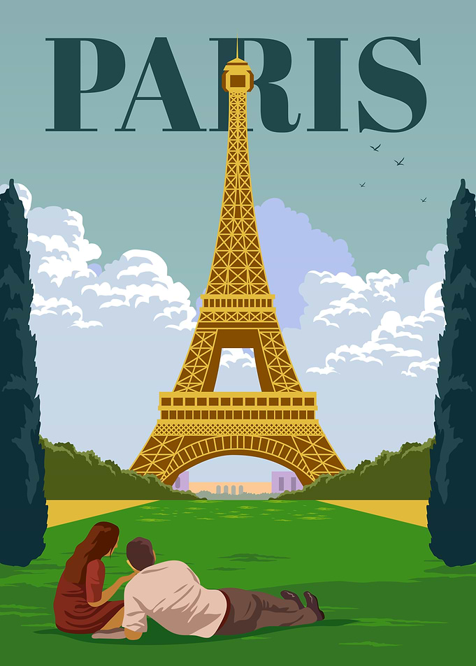 Paris France Travel Print