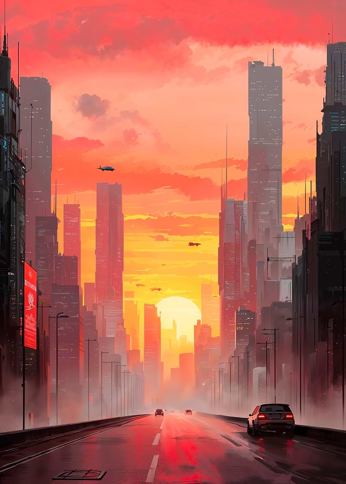 Sunset Cityscape