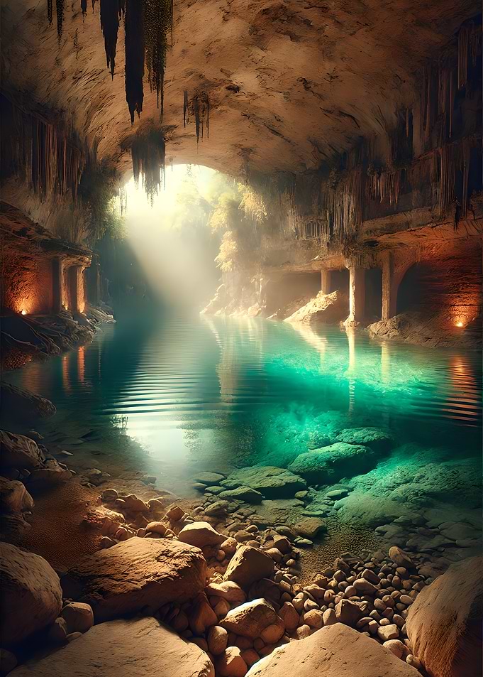 Mystical Cave Lake