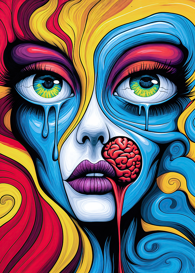 Surreal Psychedelic Woman
