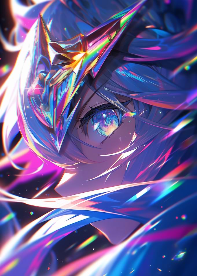 Anime Girl Cute with Crystal Crown
