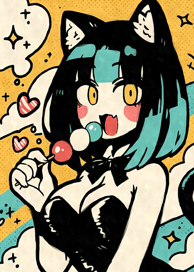 KAwaii Cat Girl with Dango