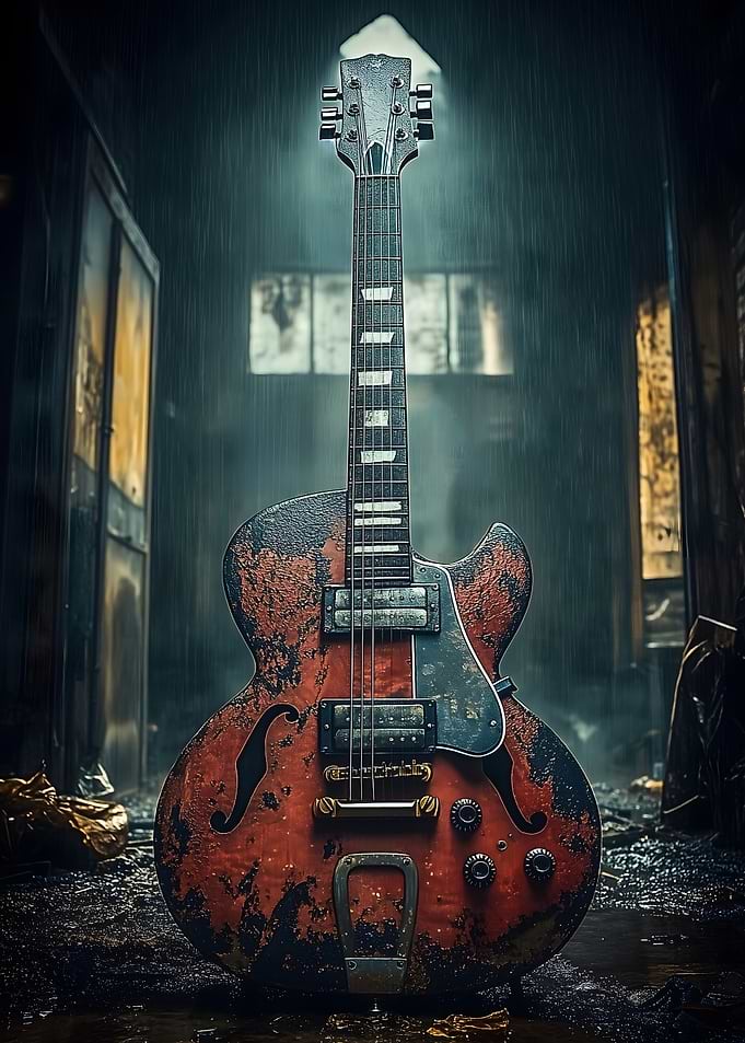 Rusty Guitar in Rain Music