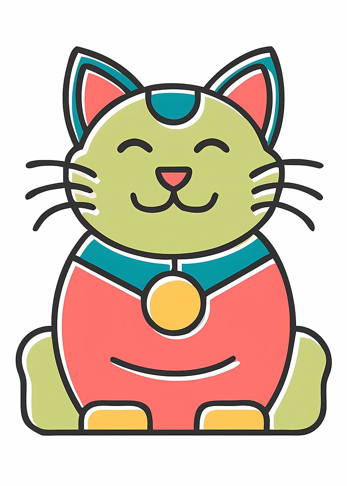 Smiling Lucky Cat