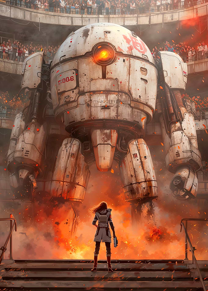 Giant Robot & Woman
