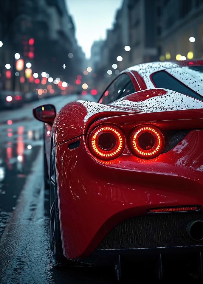 Ferrari Red Sports Car