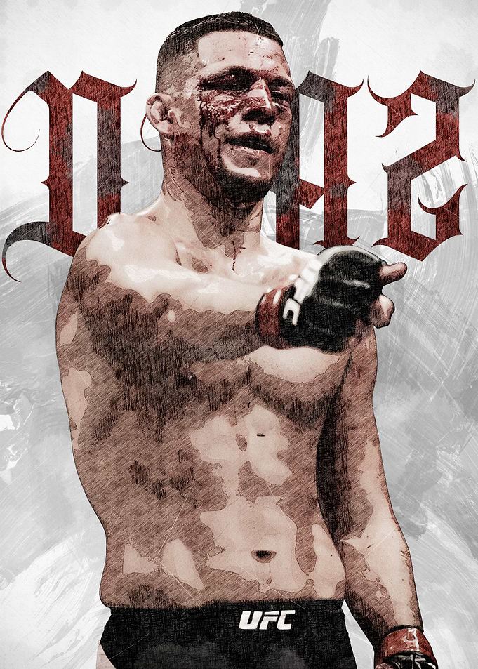 Nate Diaz UFC Portrait
