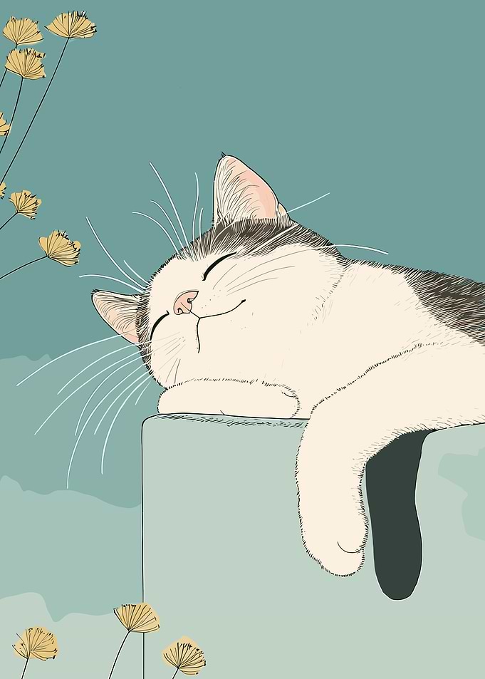 Smiling Cat Illustration