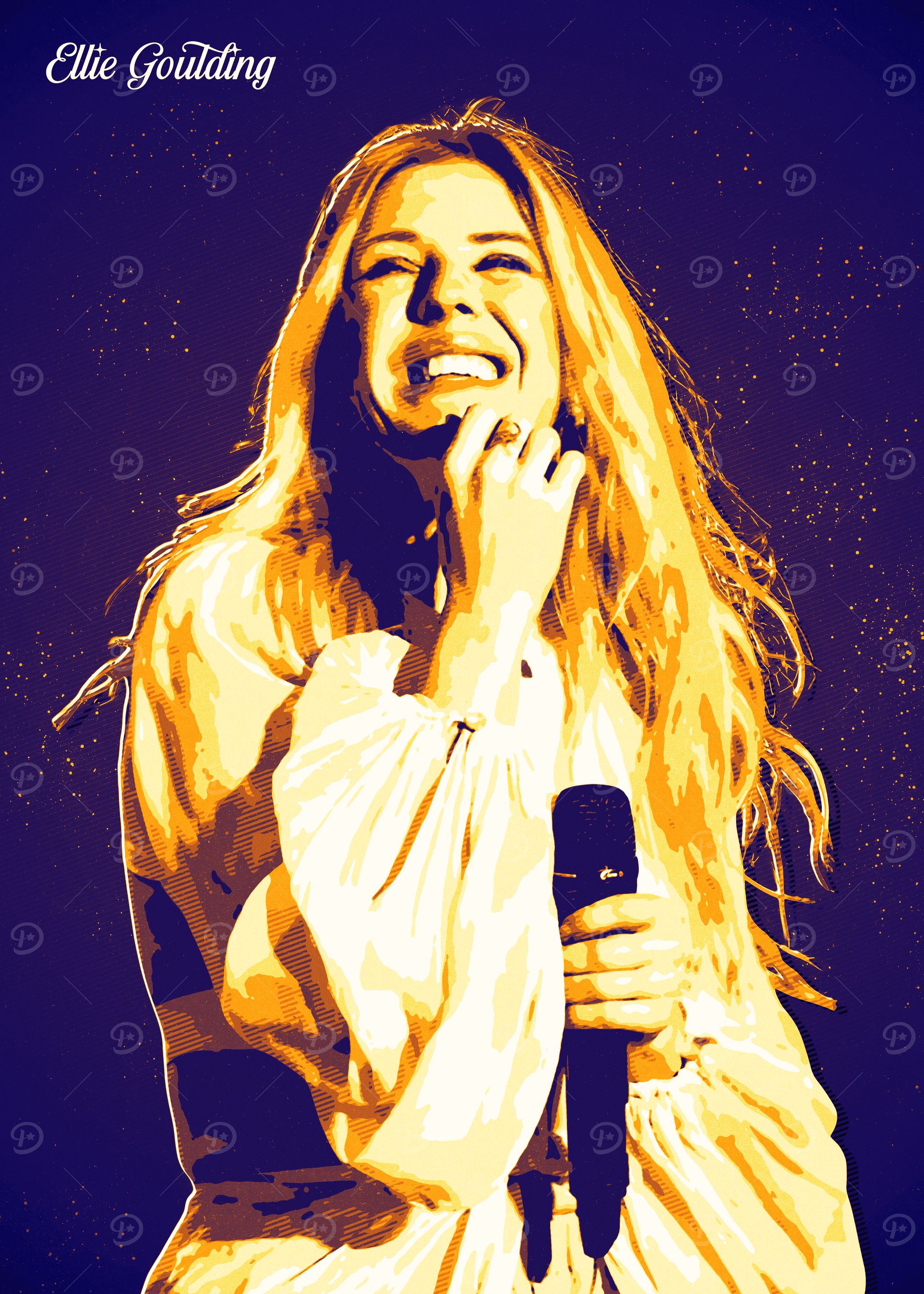 Ellie Goulding Pop Art Portrait