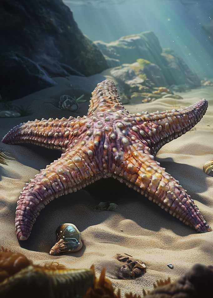 Starfish on Sandy Seabed