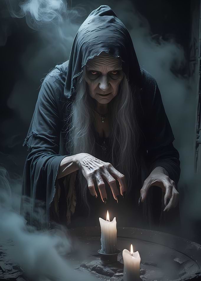 Witch with Candles