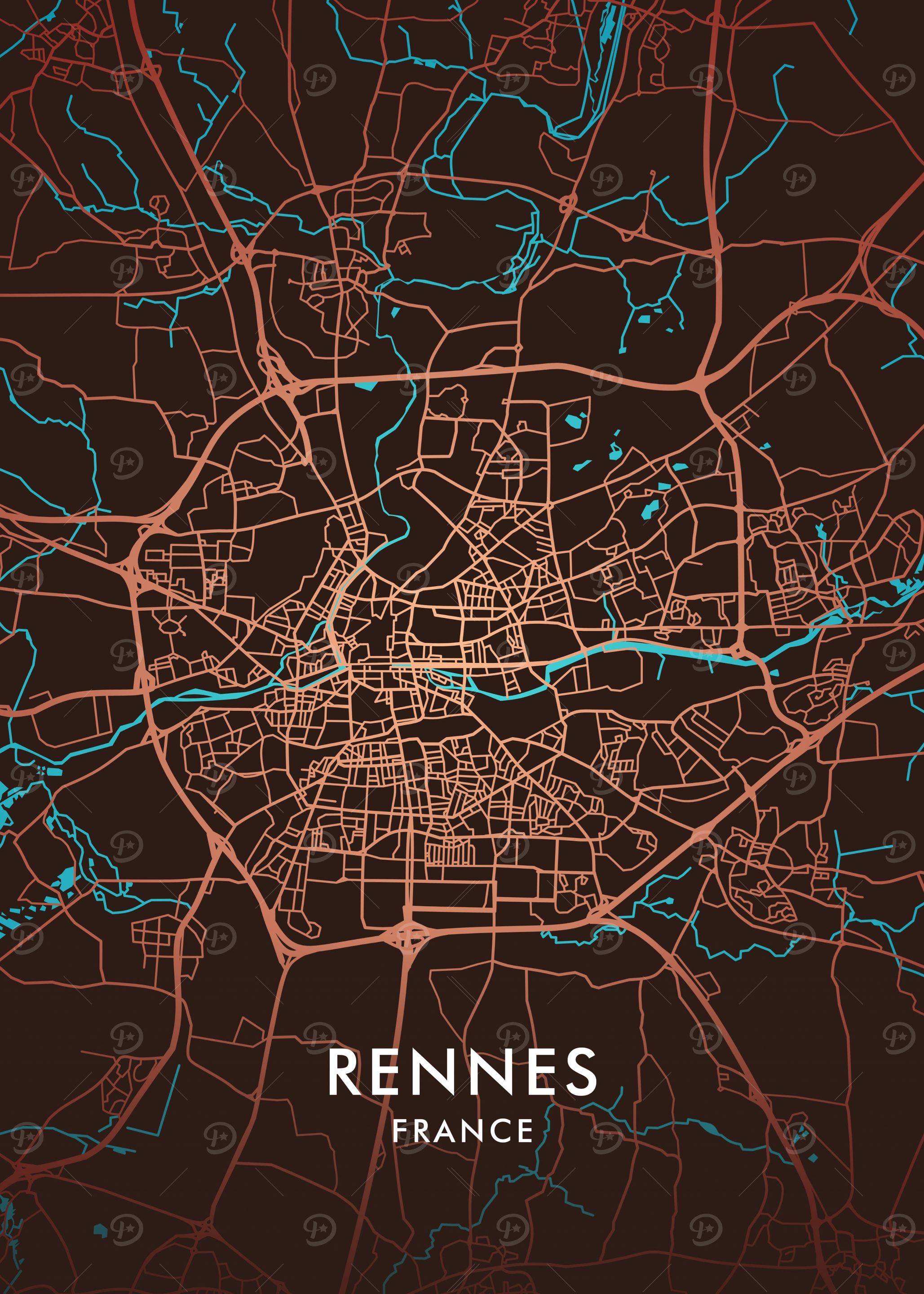 Rennes City Map