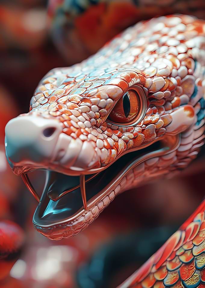 Close-up Snake Head